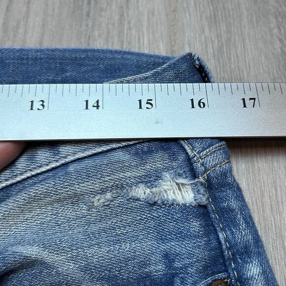 MOUSSY VINTAGE Diana Skinny Jeans Women's Size 30 Light Blue Wash Raw Hem - Picture 5 of 13